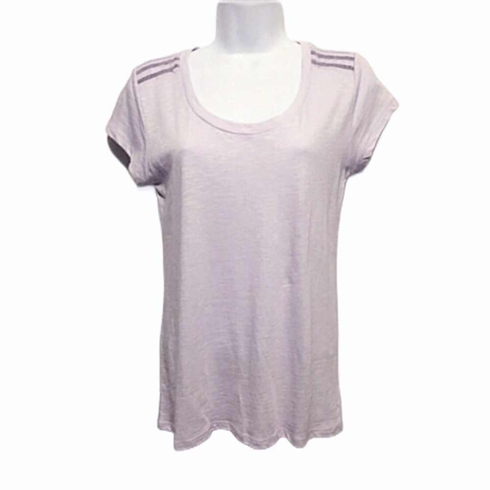 Gap Lavender Tee with Embellished Shoulders